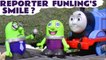 Funny Funlings Laughing Challenge with Reporter Funling and Thomas the Tank Engine in this Family Friendly Full Episode English Toy Story Video for Kids by Kid Friendly Family Channel Toy Trains 4U