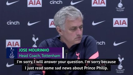 Mourinho has 'utmost respect' for Royal Family after Prince Philip death