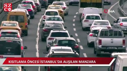 Скачать видео: İstanbul’da hafta sonu kısıtlaması öncesi trafik yoğunluğu