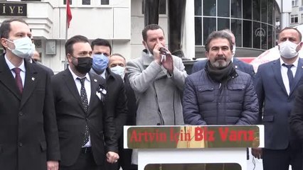 Yeniden Refah Partisi Genel Başkanı Erbakan, Borçka'da partililerle buluştu