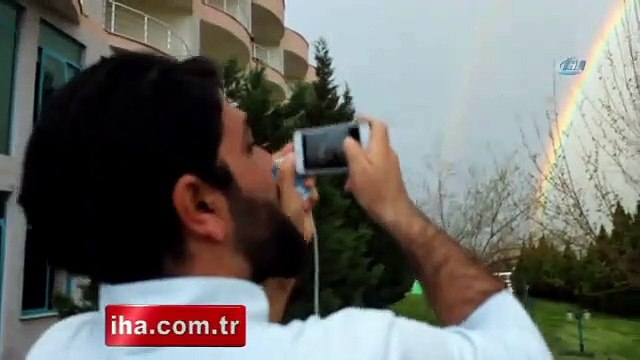 Çift gökkuşağı izleyenleri hayran bıraktı