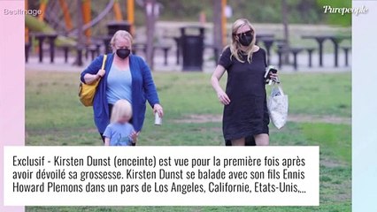 Kirsten Dunst enceinte : de sortie avec son fils, elle dévoile un imposant baby bump