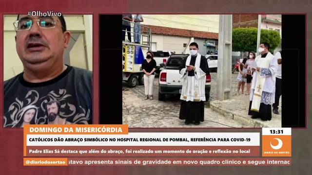 Católicos de Pombal (PB) dão abraço simbólico no Hospital Regional referência para Covid-19