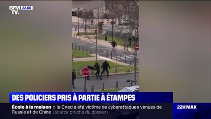 Download Video: Des policiers pris à partie à Étampes, dans l'Essonne