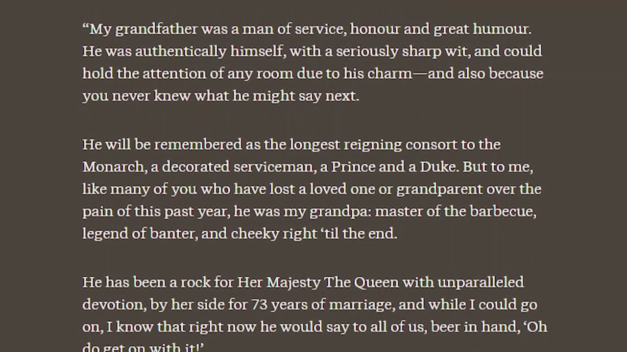 Príncipes Enrique y Guillermo rinden homenaje a su abuelo, el difunto duque de Edimburgo