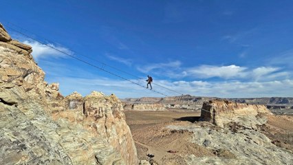 This Gorgeous Utah Resort Just Opened a Steel Stairway That's Suspended 400 Feet Above the