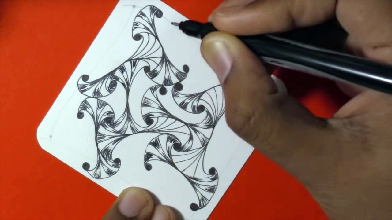 Easy Beginners Zentangle Art - Zentangle Patterns - Motifs Zentangle - Patrones Zentangle