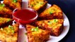 Crispy Vegetable Triangles, Sooji Snacks, Healthy Breakfast Recipe, Easy Snack Recipe, Veg Nashta