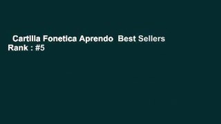 Cartilla Fonetica Aprendo  Best Sellers Rank : #5