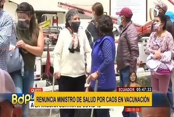 Ecuador: reemplazan a Ministro de Salud por caos en proceso de vacunación