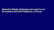 About For Books  Business and Legal Forms for Authors and Self-Publishers Complete