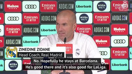 Télécharger la video: Zidane hopes Messi stays at Barca