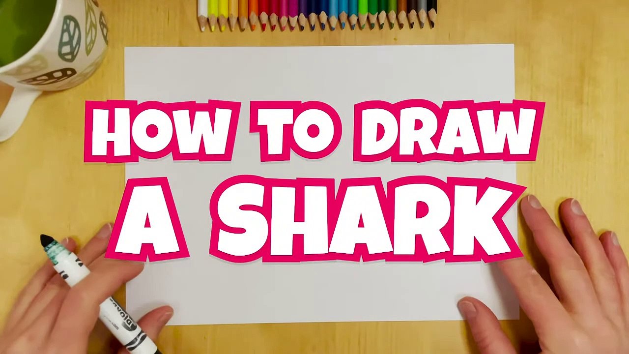 How To Draw A Cartoon Shark - Easy Drawing For Kids & Beginners | Otoons.Net