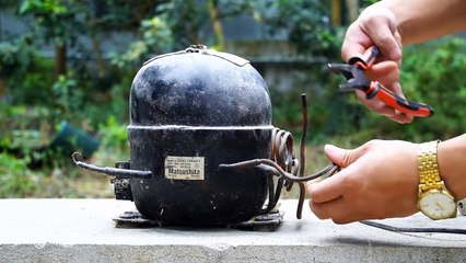 How to turn a refrigerator compressor into a 250v generator