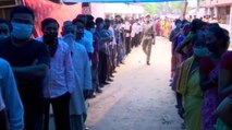 Long queue of voters for phase 4 voting in Bengal