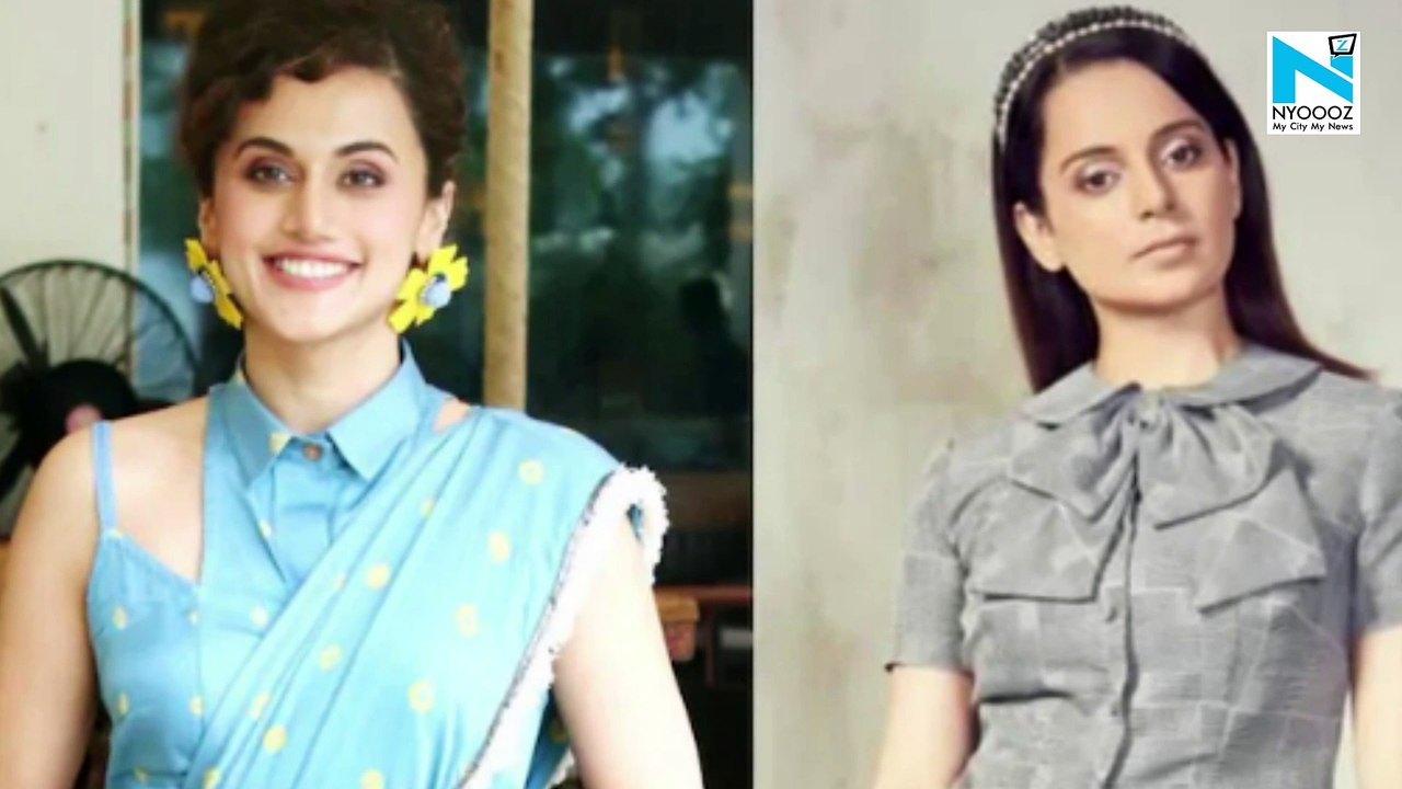 "Thank you, well deserved", Kangana replies as Taapsee thanks her while accepting award