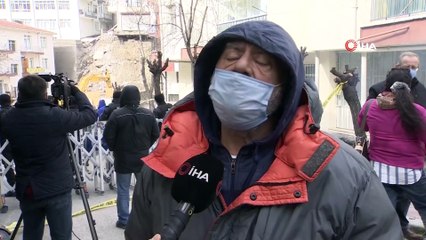 İstinat duvarı çöken bina sakinleri mağduriyetlerini anlattı: “Kalacak yerimiz yok. Benim üç tane çocuğum var, eşim var arabada kaldık”