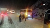 Antalya-Konya karayolunda kar kalınlığı 50 santime ulaştı