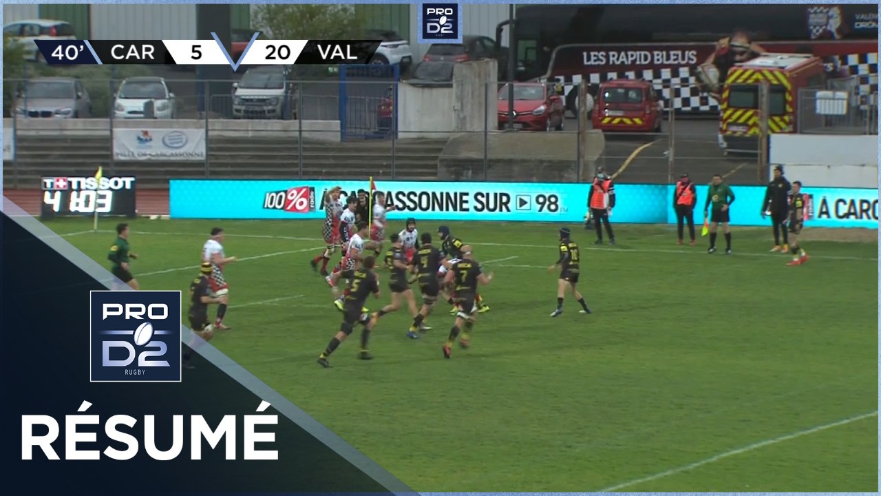 PRO D2 - Résumé US Carcassonne-Valence Romans Drôme Rugby: 22-38 - J26 - Saison 2020/2021