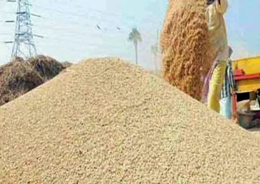 समर्थन मूल्य गेहूं खरीदी केंद्रों पर संक्रमण से बचाव के उपायों में लापरवाही मास्क, सैनिटाइजर तक नही