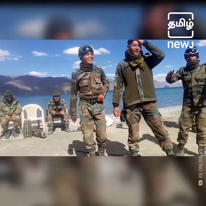 Gorkha Soldiers Seen Dancing And Enjoying Leisure Time At Pangong Lake