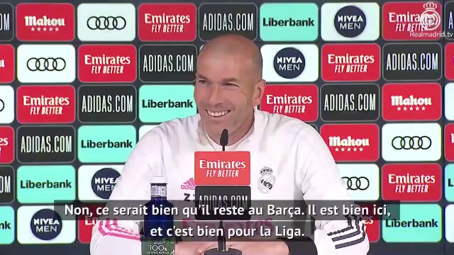 Football - Zinédine Zidane sur Lionel Messi : J'aimerais quil reste au Barça...
