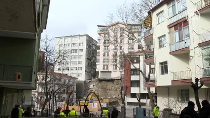Ankara'da çökme tehlikesi nedeniyle 8 katlı bina boşaltıldı