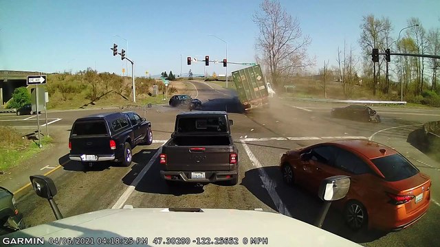 Brake Failure Sends Semi Truck Plowing Through Intersection
