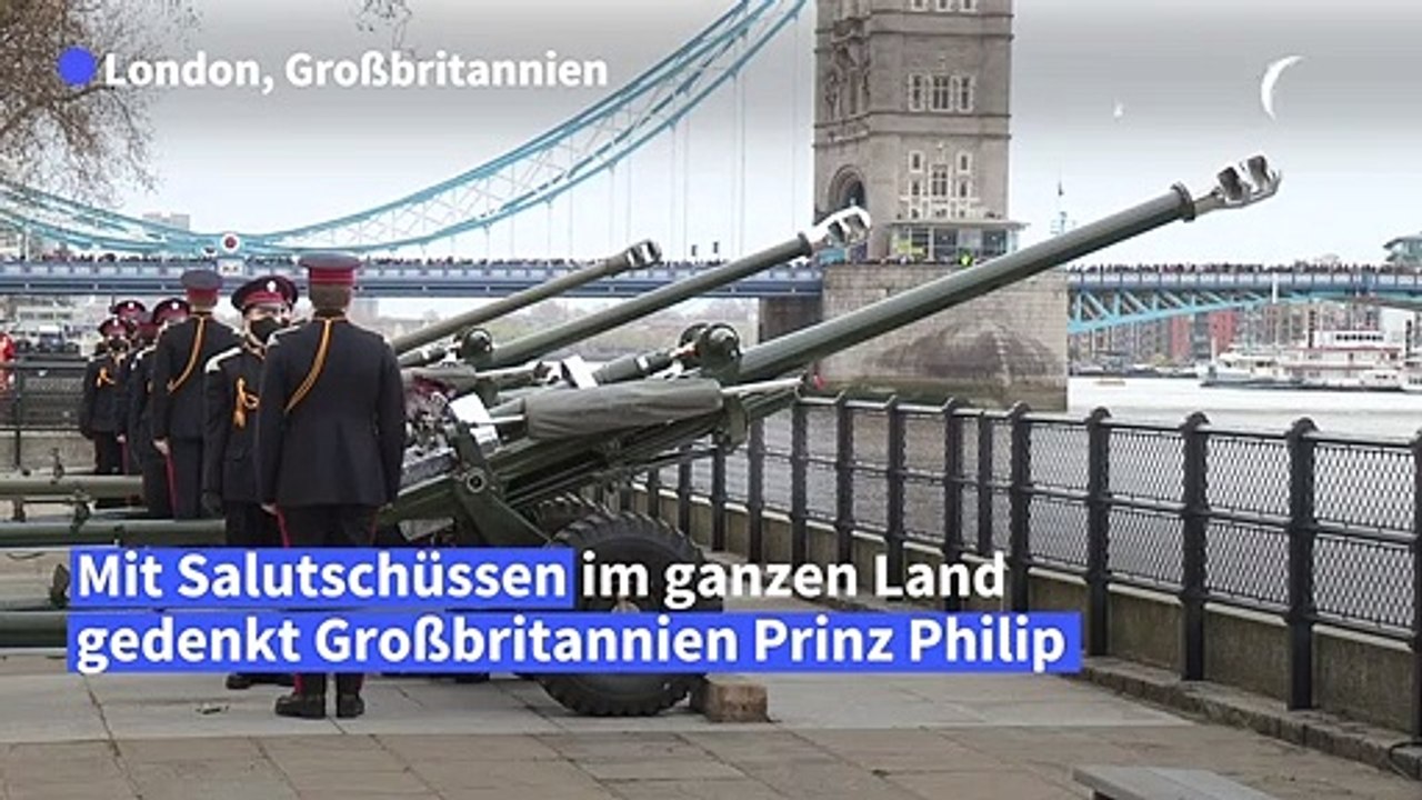 Kanonensalven zur Ehren von Prinz Philip