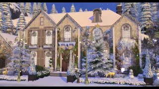 Sims 4 Snowy Christmas House Tour _ Download+CC _ FREE
