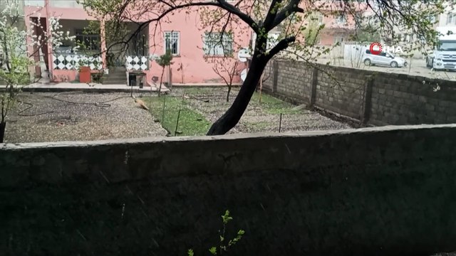 Iğdır'da kuvvetli fırtına sonrası dolu yağışı etkili oldu