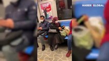 Metroda fasulye ayıklayan kadın şaşkınlık yarattı