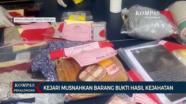 Kejari Musnahkan Barang Bukti Hasil Kejahatan
