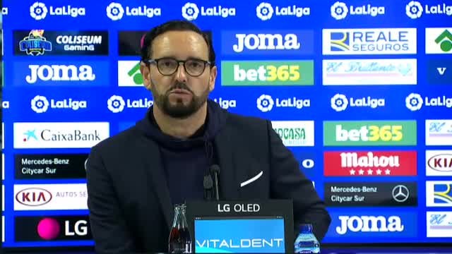 Bordalás: Ha sido una derrota dolorosa que no entraba en el guion