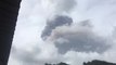 Cloud of Smoke Forms in the Sky due to Explosion at La Soufrière Volcano on Saint Vincent Island
