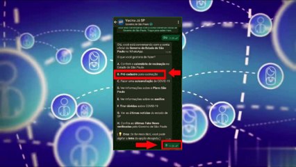 Como fazer o pré-cadastro de vacinação pelo Whatsapp