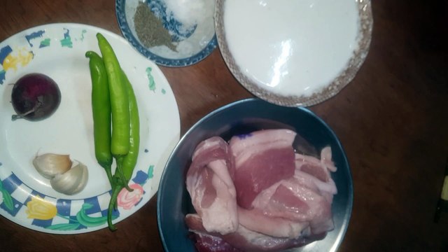 Preparing of ingredients for bicol express