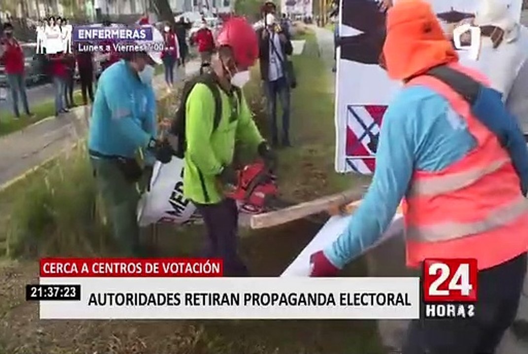 Elecciones 2021: retiran propaganda electoral en Cercado de Lima, Breña y San Miguel