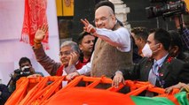 Huge crowd gathered at Amit Shah's road show in Nadia