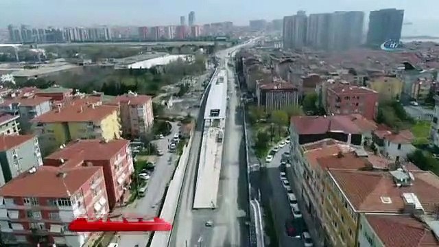 Halkalı-Sirkeci Banliyö hattındaki test sürüşleri havadan görüntülendi
