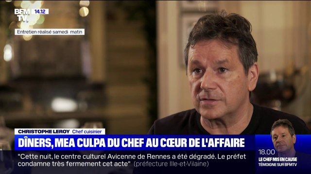 Christophe Leroy à propos des repas clandestins: C'était une erreur de le faire et si je suis condamné pour cela, je ferai face