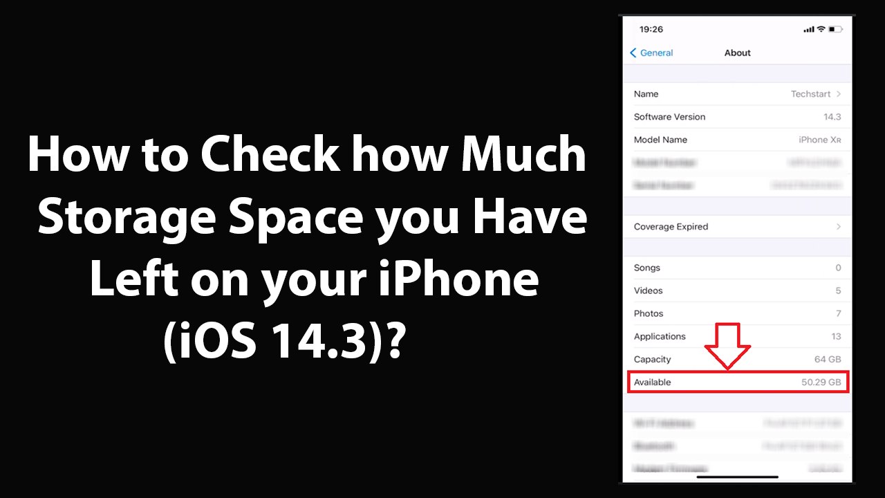 How to Check how Much Storage Space you Have Left on your iPhone (iOS 14.3)?