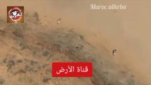 لحضة التم رصد الميليشيات بالقمر الاصطناعي المغربي اقترابهم من الجدار الأمني وقصفهم