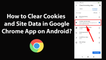How to Clear Cookies and Site Data in Google Chrome App on Android?