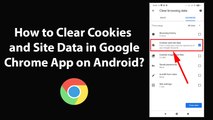 How to Clear Cookies and Site Data in Google Chrome App on Android?