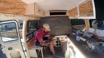 Diy Sectional Couch | Hidden Queen Sized Mattress In A Camper Van