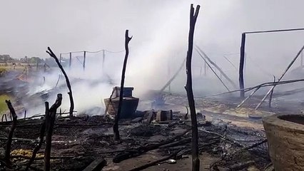 आग लगने से छह घर जलकर राख