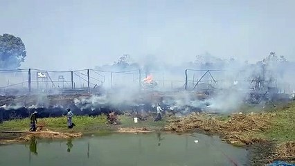 शार्ट सर्किट की वजह से घर में लगी आग