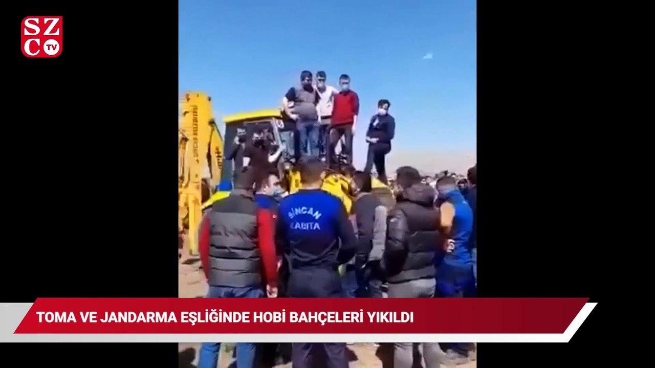 TOMA ve jandarma eşliğinde hobi bahçeleri yıkıldı, vatandaş göz yaşına boğuldu