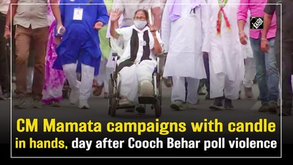 CM Mamata campaigns with candle in hands, a day after Cooch Behar poll violence
